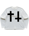 Off-white waffle knit oversized full-sleeve Front Design