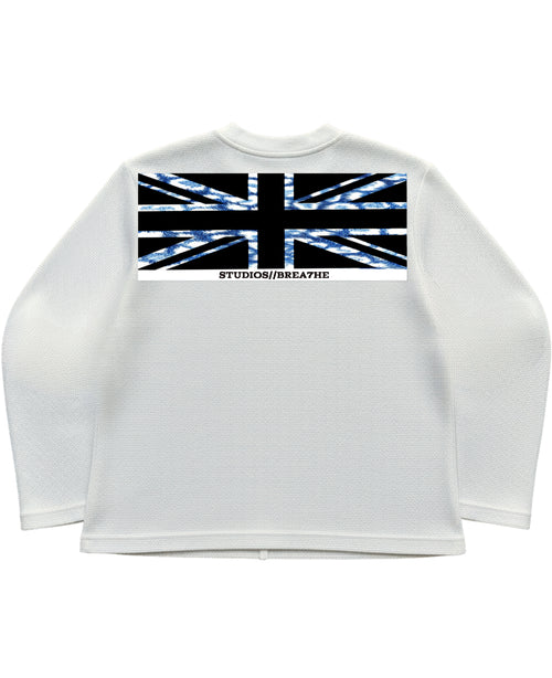 Off-white waffle knit oversized full-sleeve Back Design