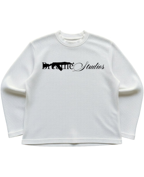 Off-white waffle knit oversized full-sleeve Front Design