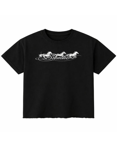 Black Boxy Fit T-shirt Front Design