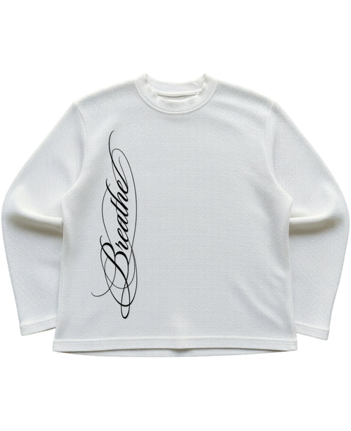 Off-white waffle knit oversized full-sleeve Front Design